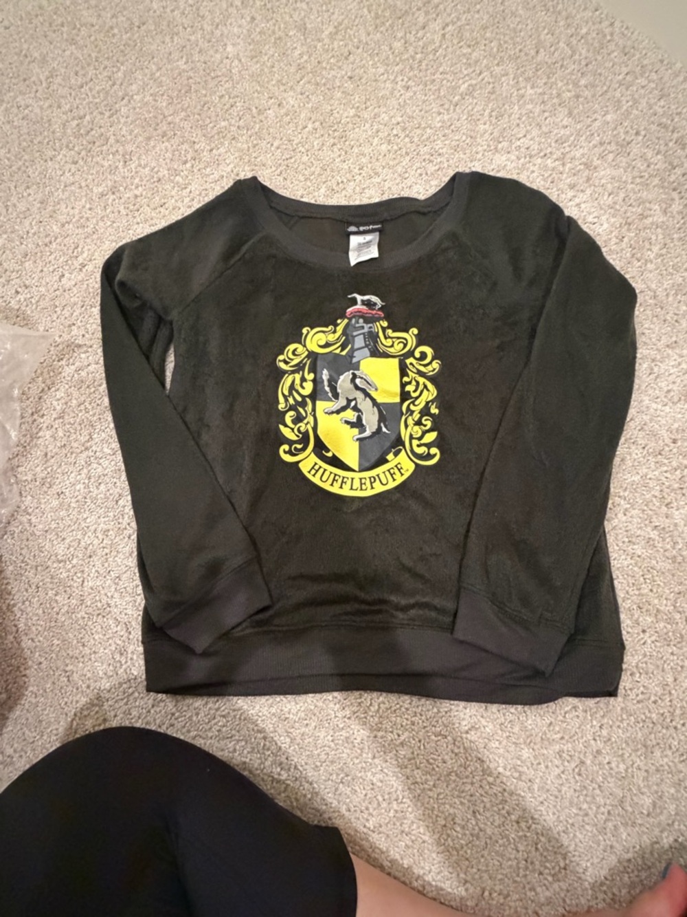 Hufflepuff Black Kids Sweatshirt - Harry Potter House Crest